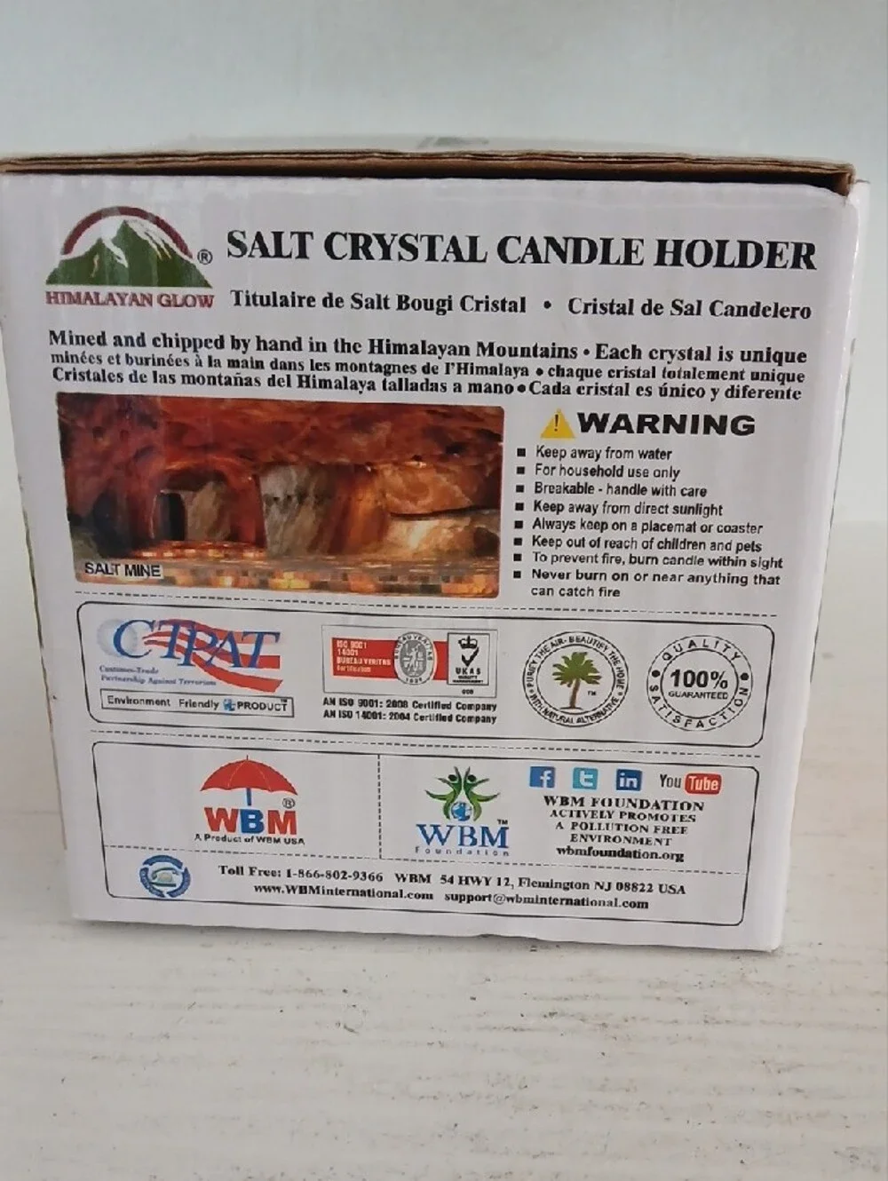 Salt Crystal Candle Holder
